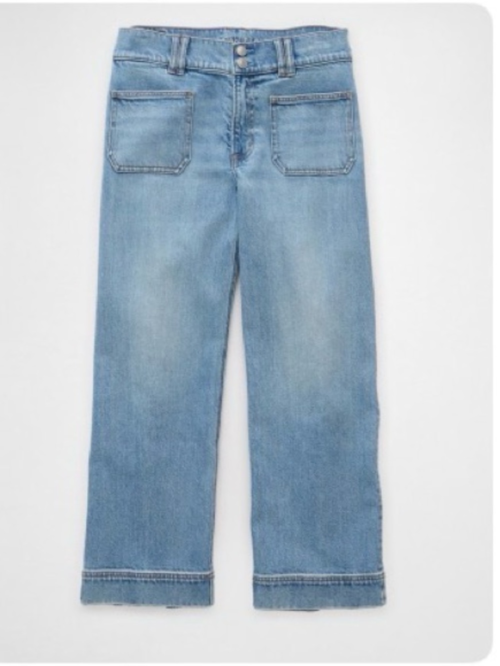 American Eagle stretch high waisted stovepipe crop jeans.